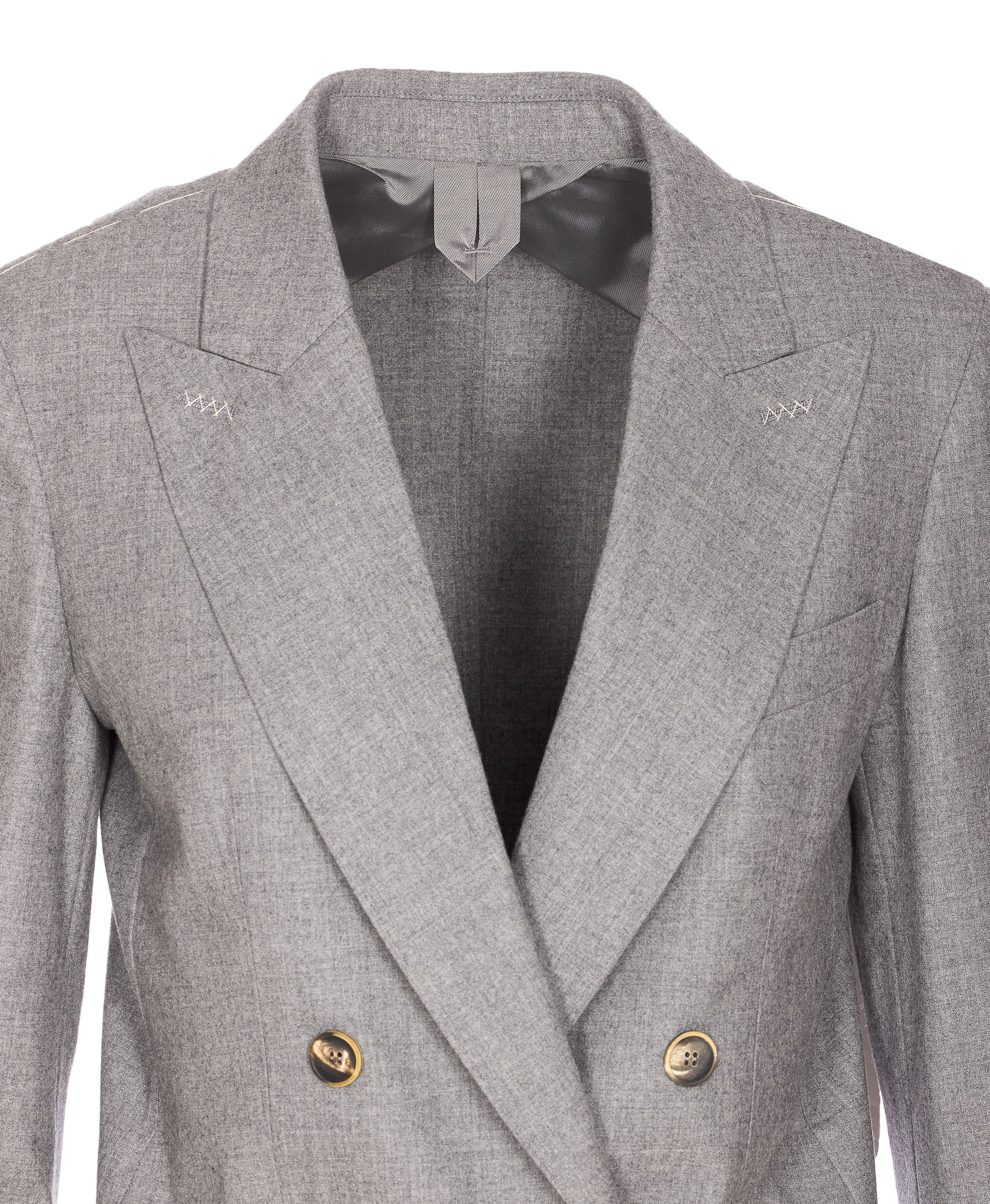 Max Mara Double Breasted Blazer In Gray