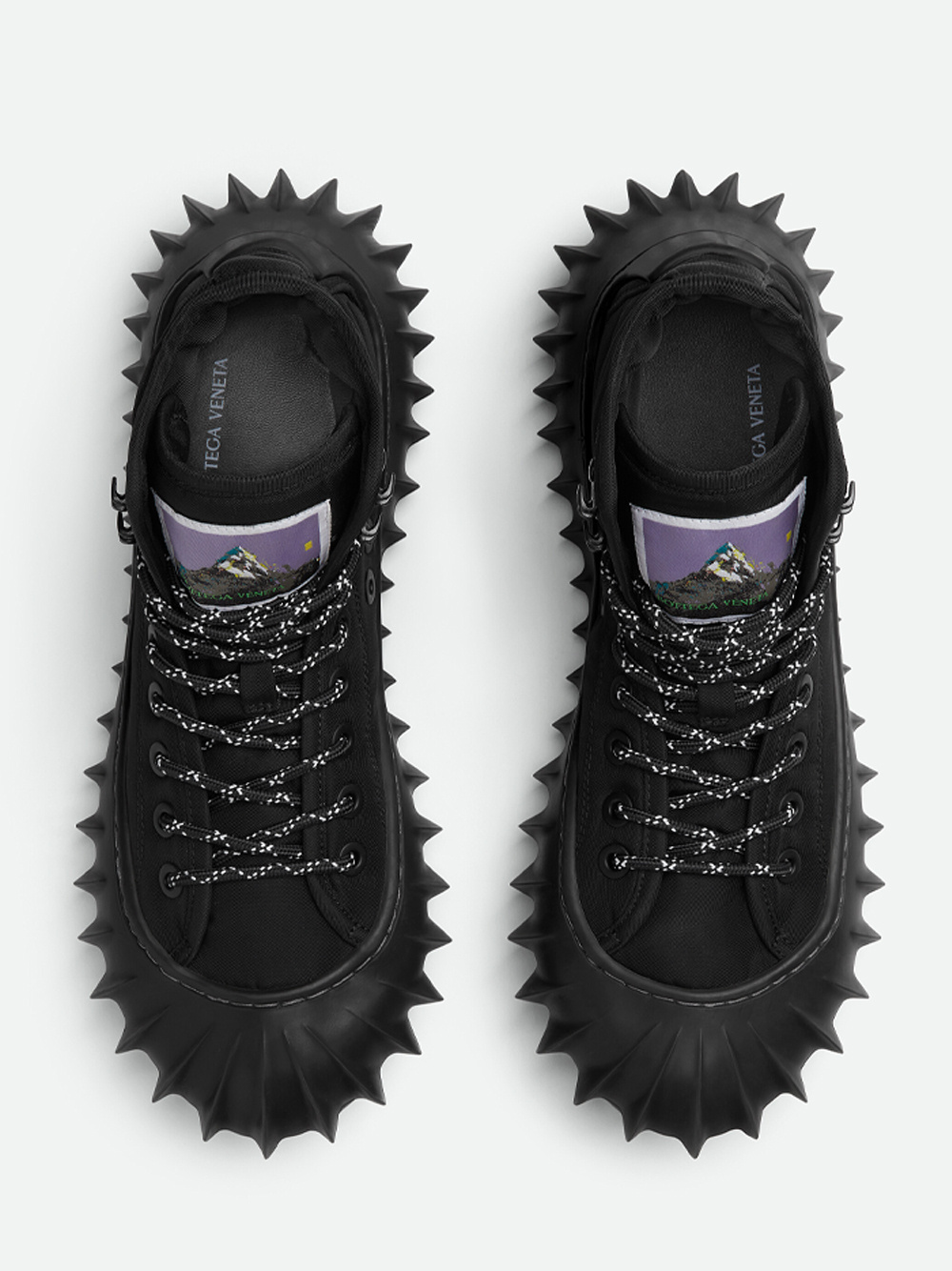 Bottega Veneta Lace-up High-top Sneakers In Black