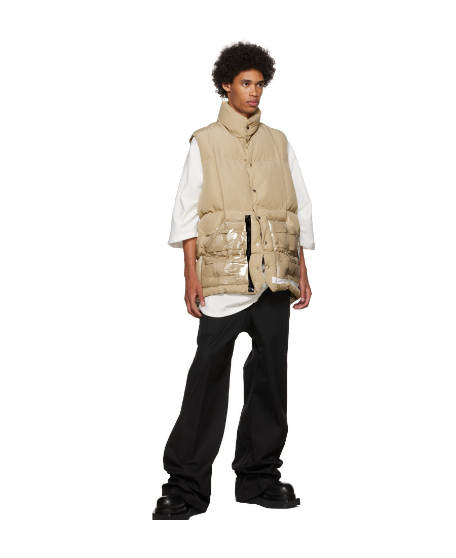 Takahiromiyashita The Soloist High-neck Padded Gilet In Nude