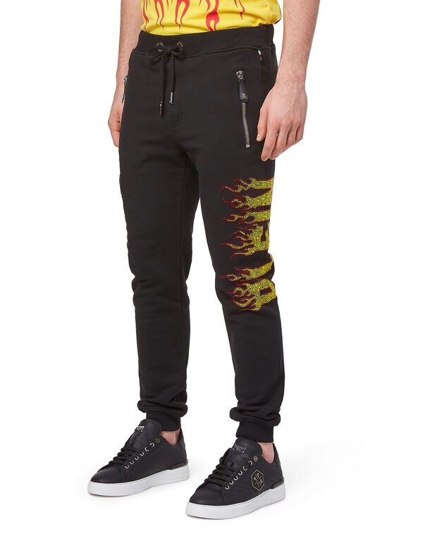 Philipp Plein Plush Sweatpants In Black