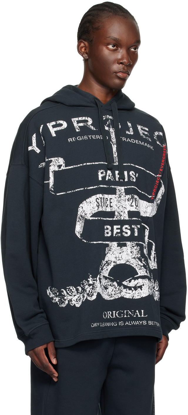 Y/project Black Cotton Sweatshirt In Black