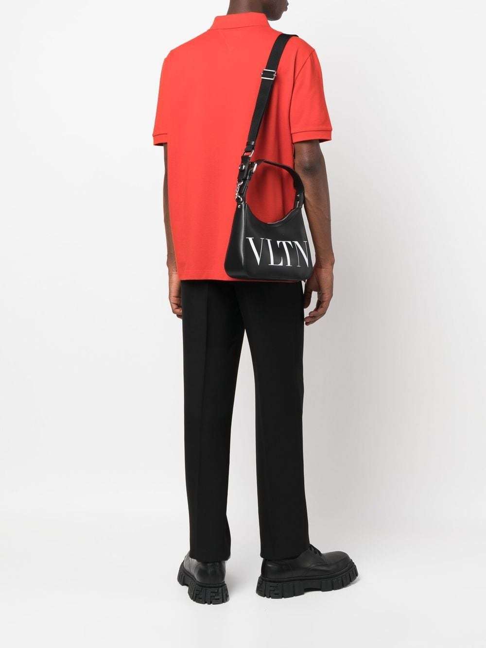 VALENTINO GARAVANI VALENTINO VLTN LOGO PRINTED HOBO BAG