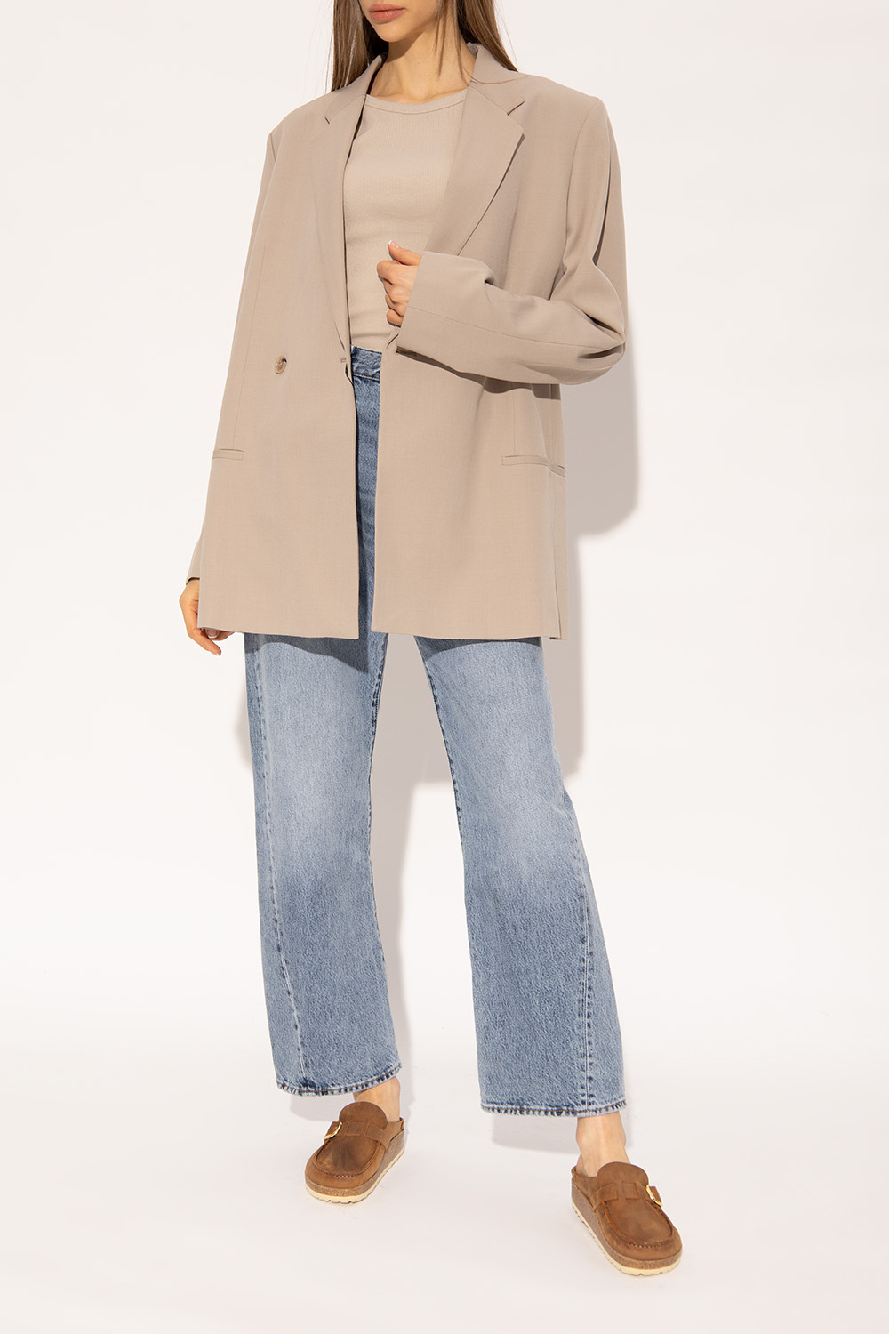 Birkenstock Buckley 30mm Mules In Brown