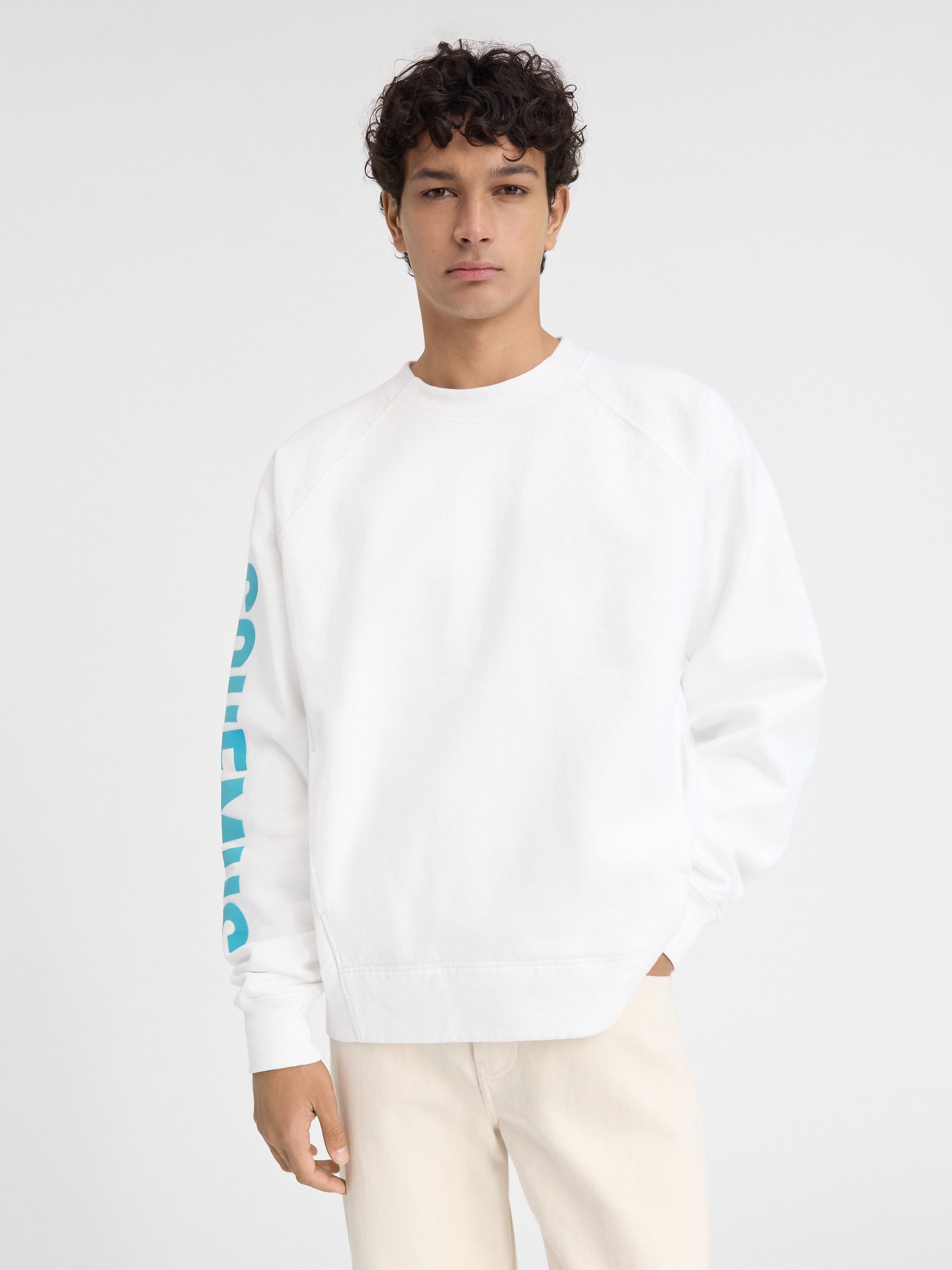 Jacquemus Logo Printed Crewneck Sweatshirt In White