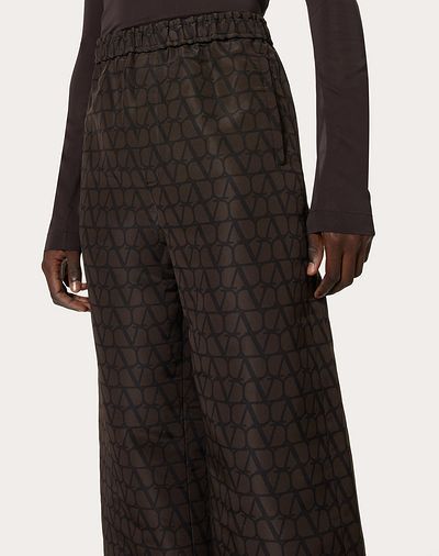 Valentino Cotton Joggers With Toile Iconographe Print In Black
