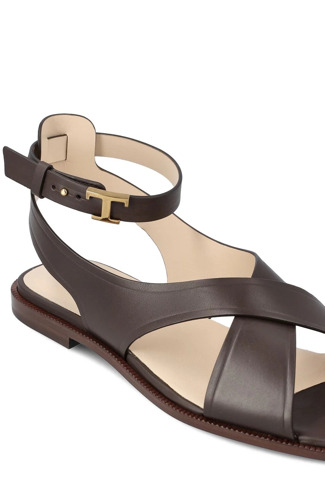 Tod's Kenia Leather Sandals In Black