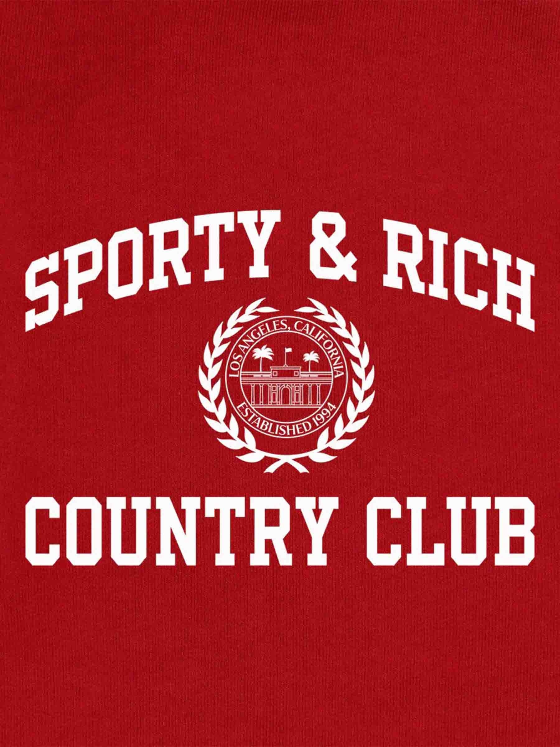 Sporty And Rich Sporty & Rich Varsity Crest Crewneck Graphic Sweatshirt In Red