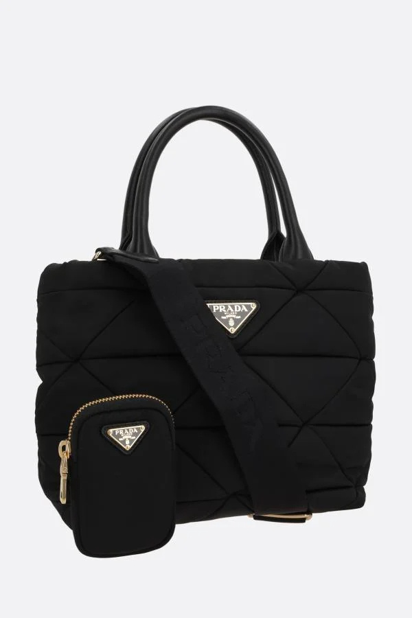 Prada Small Re-nylon Shoulder Bag In Black