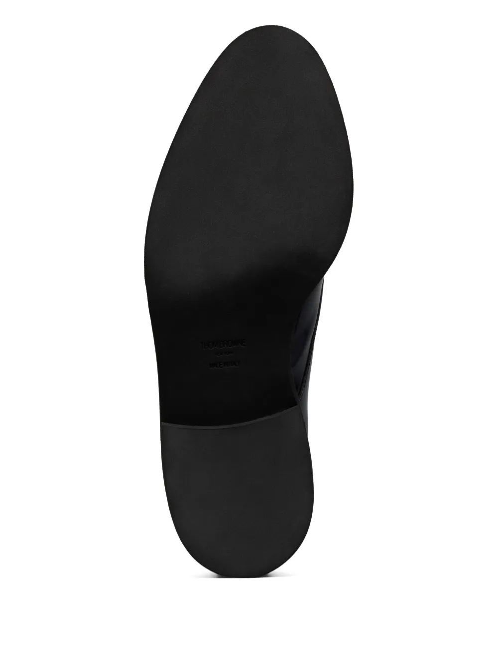 Thom Browne Almond Toe Lace-up Shoes With Rubber Sole In Black