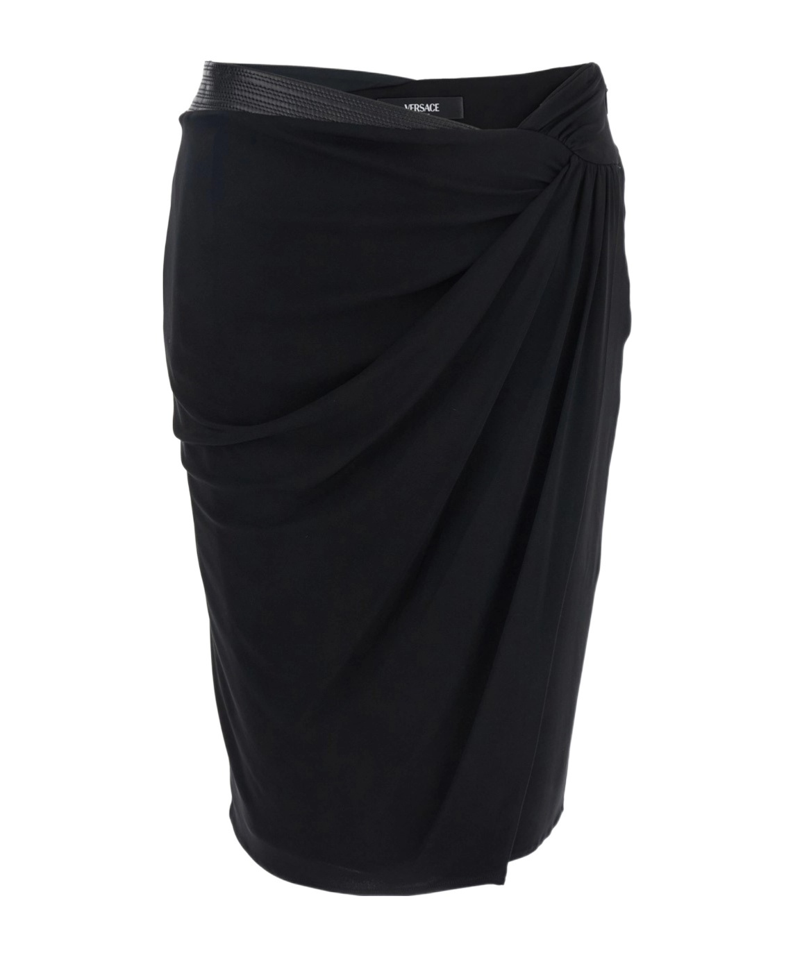 Versace Skirt Responsible Stretch Crepe Jersey In Black