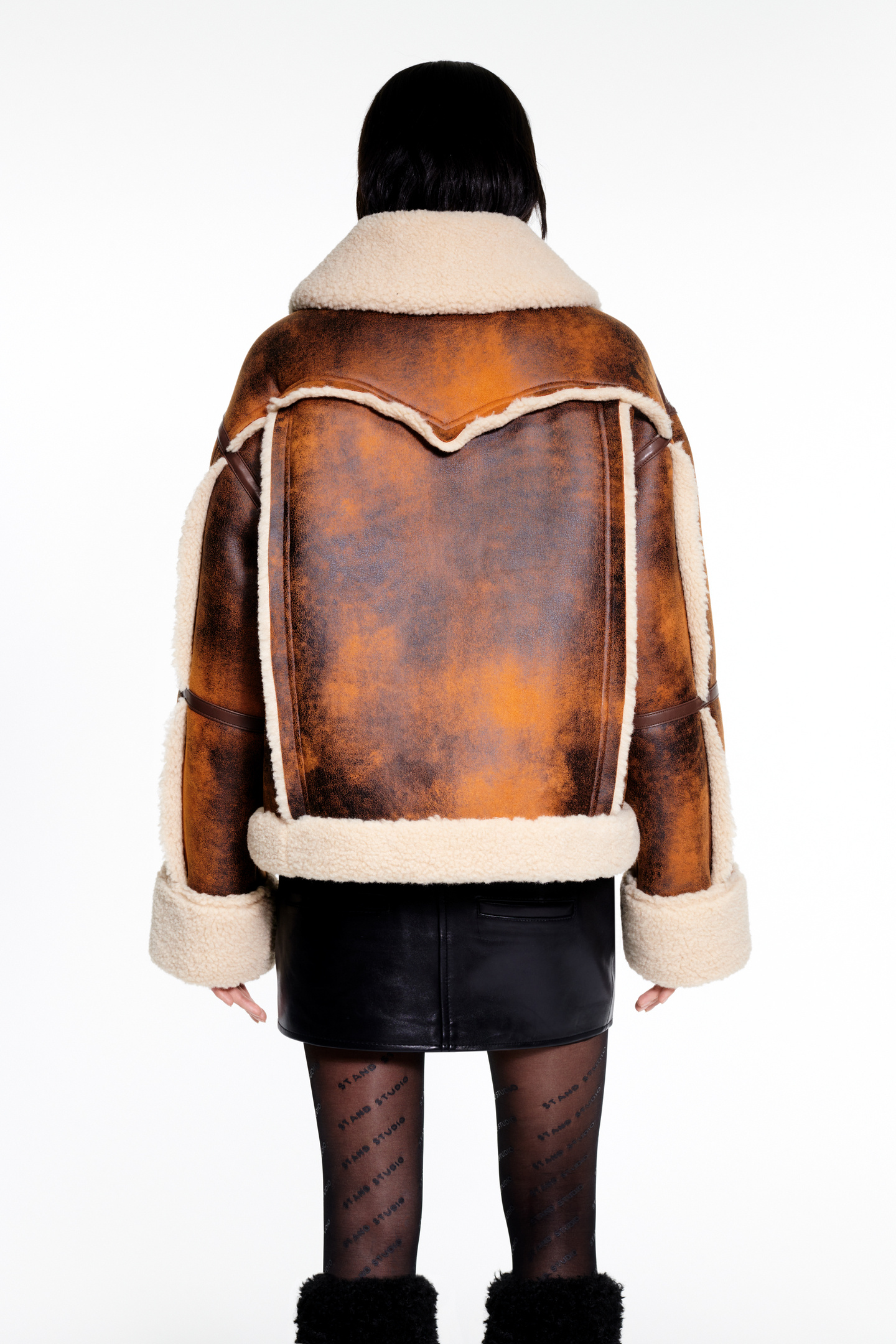STAND STUDIO LESSIE SPLICED CASUAL JACKET