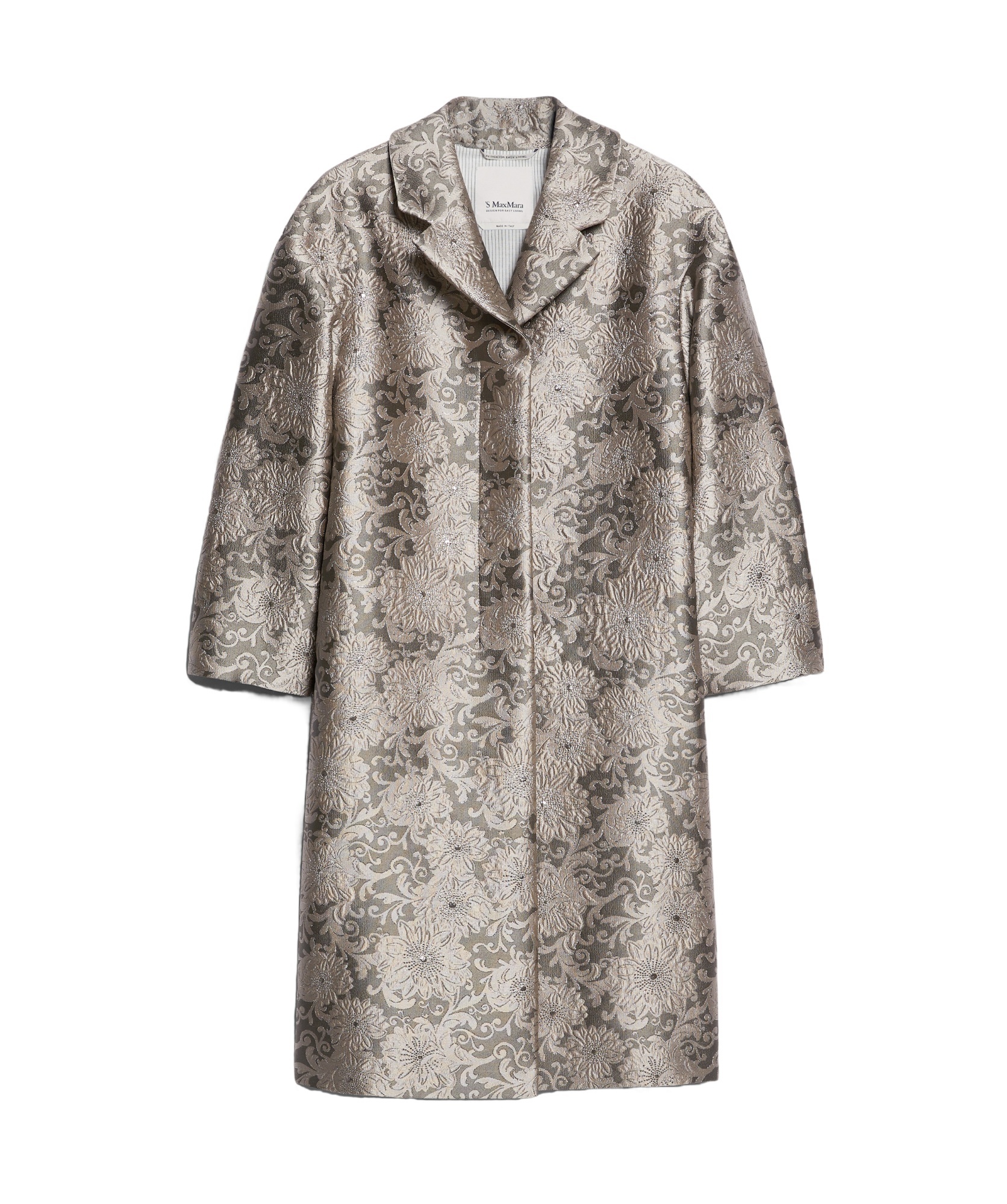 Max Mara Long-sleeved Coat In Gray