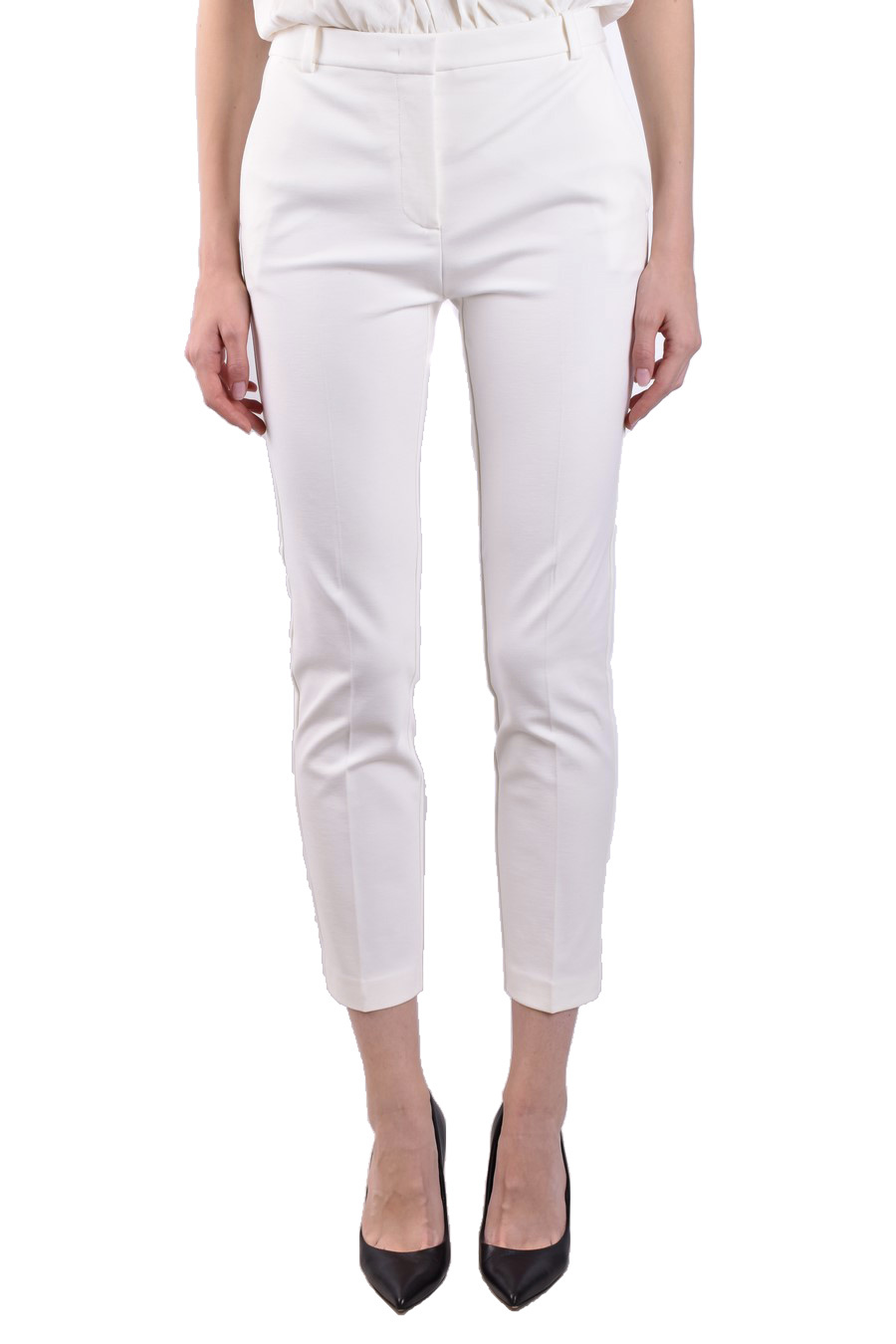 Pinko White Skinny Trouser In White