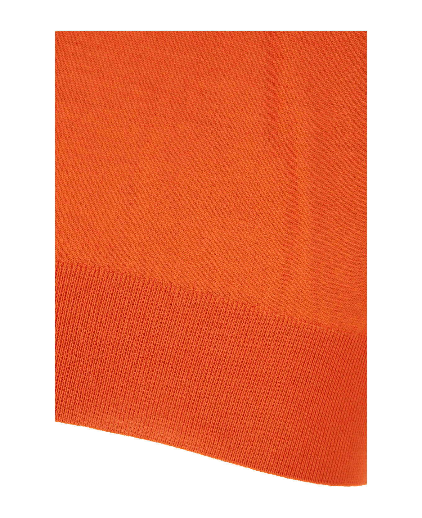 Saint Laurent Turtleneck Long-sleeved Sweater In Orange