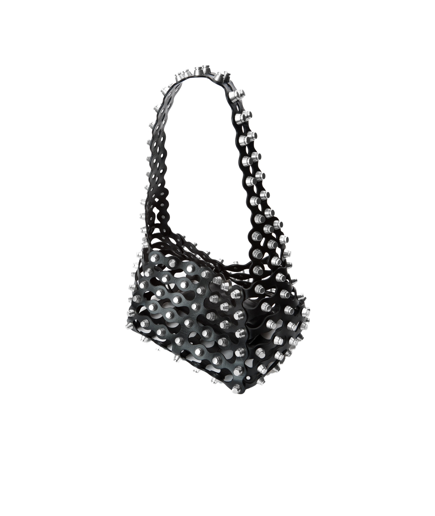 Alexander Wang Omens Rex Medium Studded Leather Shoulder Bag Black In Black