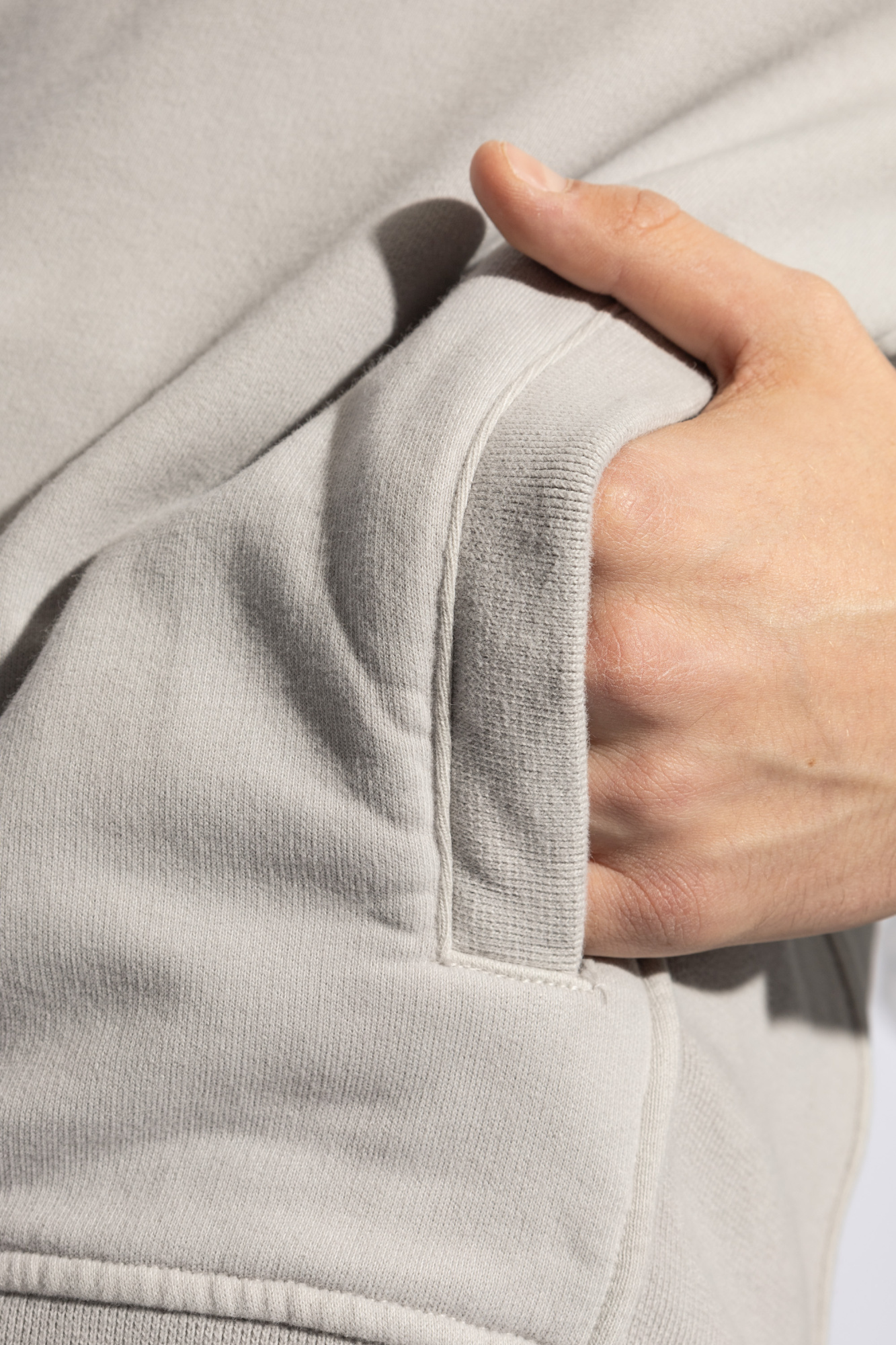 Stone Island Relaxed-fit Cotton Hoodie With Signature Logo Patch In Gray