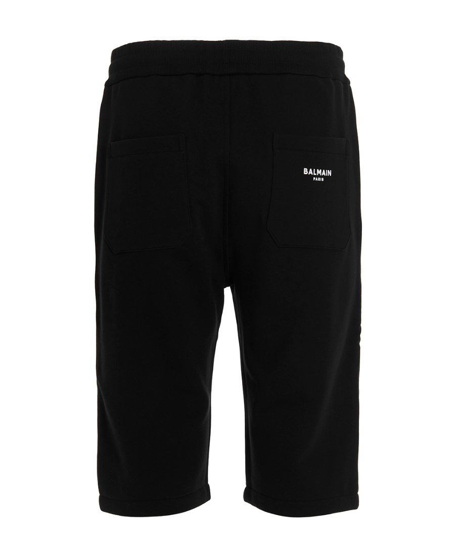 BALMAIN LOGO-PRINT TRACK SHORTS 