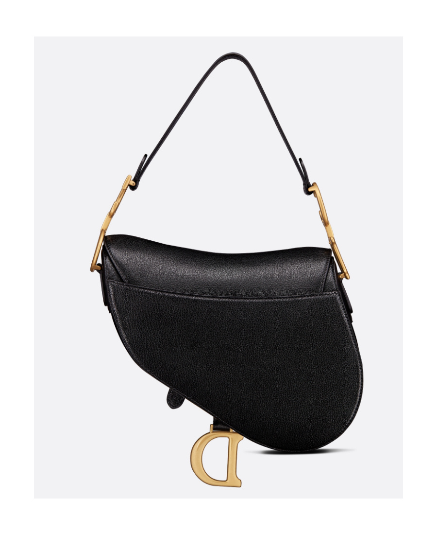 Dior Medium Saddle Shoulder Bag In Black