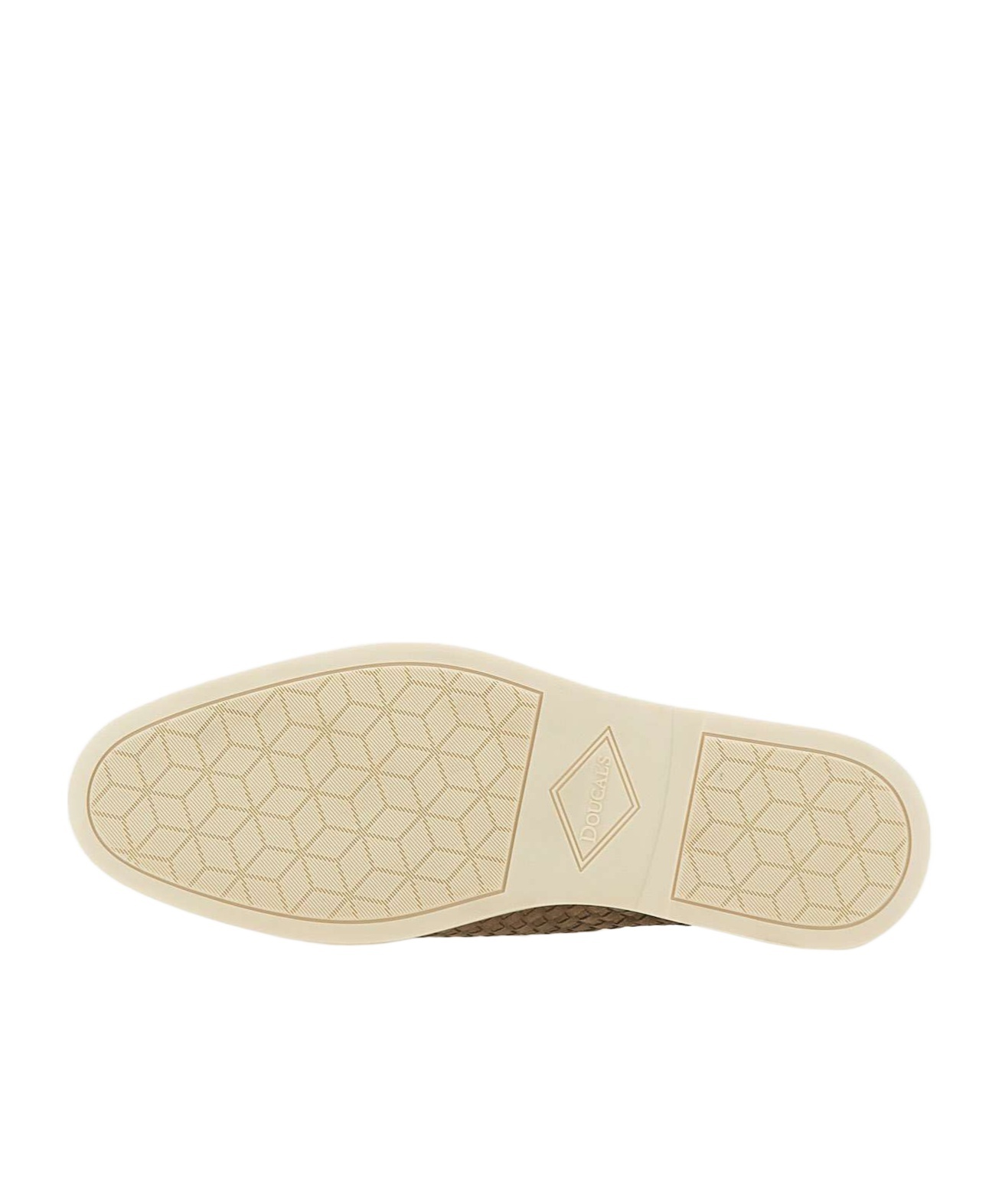 Doucal's Woven Texture Grey Loafers With Rubber Sole In Brown