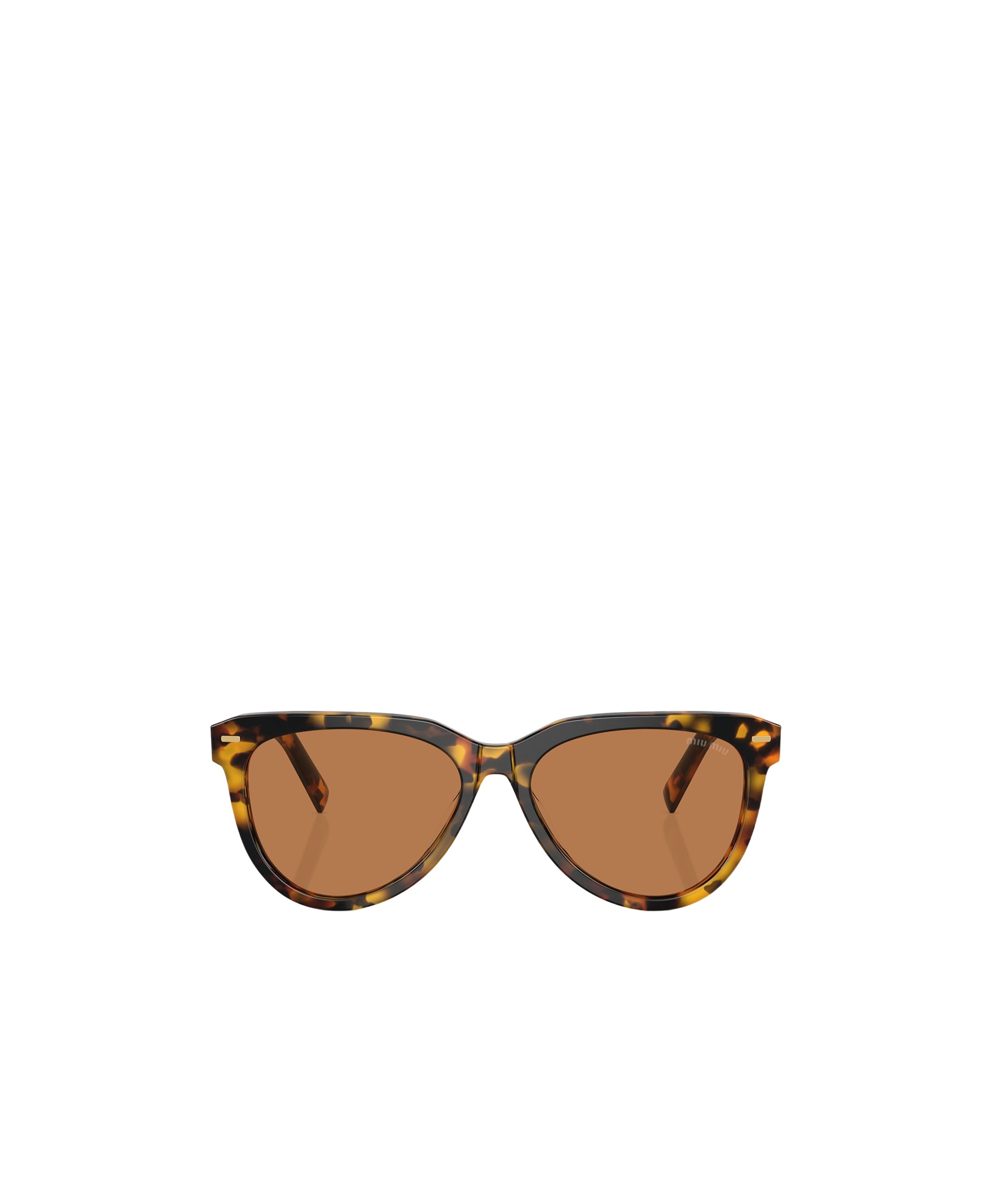 Miu Miu Logo Sunglasses In Brown