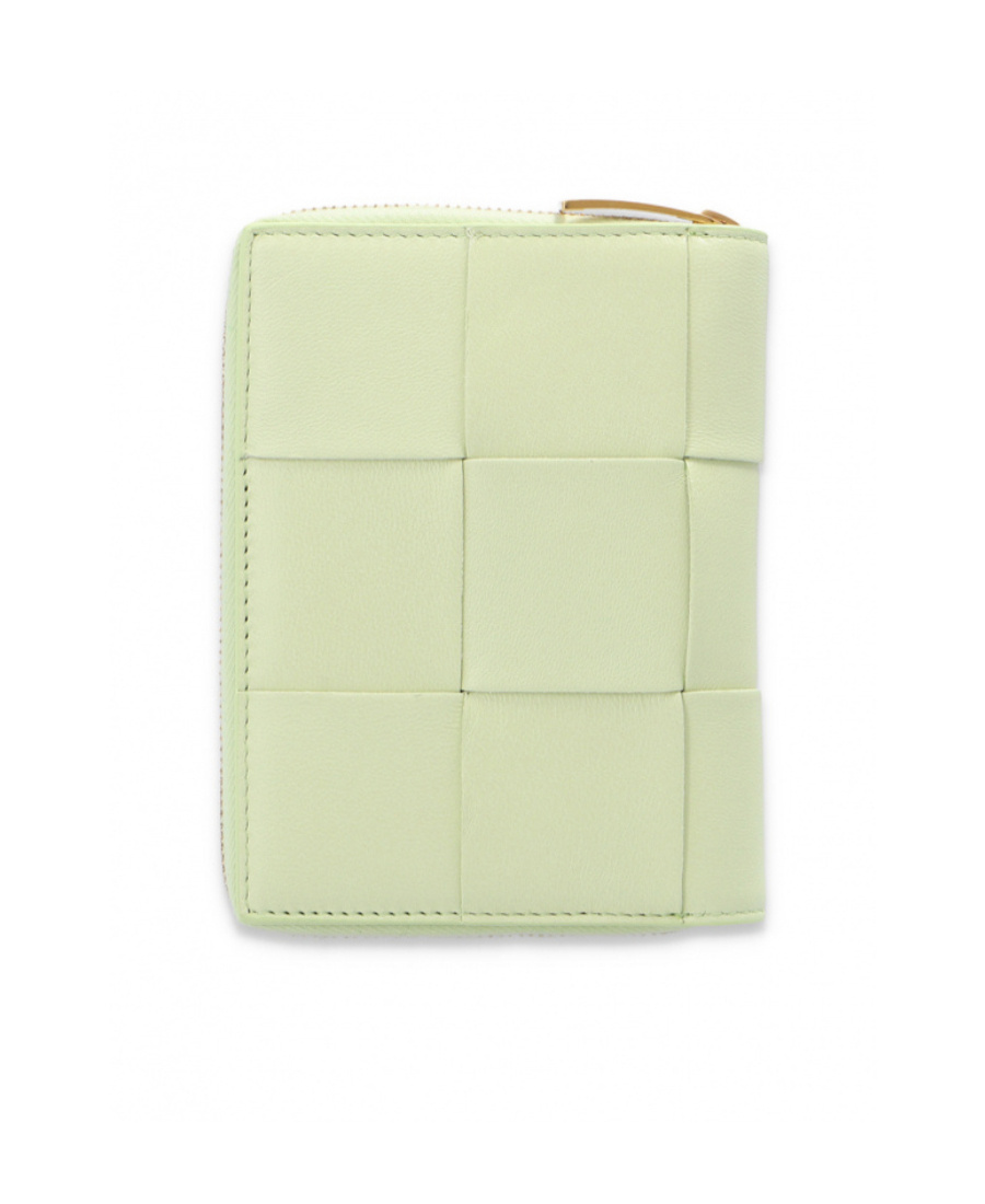 Bottega Veneta Intrecciato Leather Wallet In Green