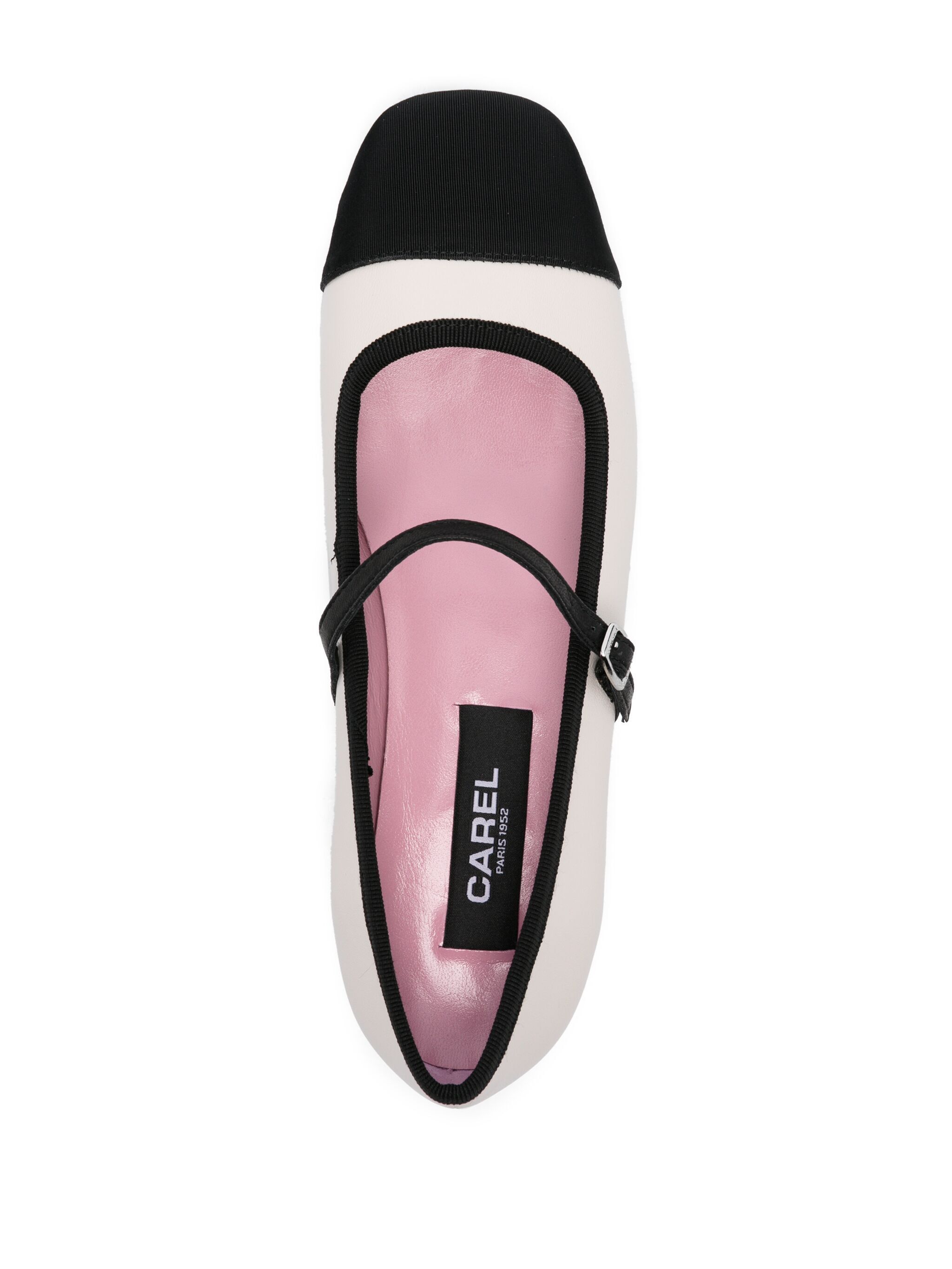Shop Carel Paris Leather Ballerinas In White