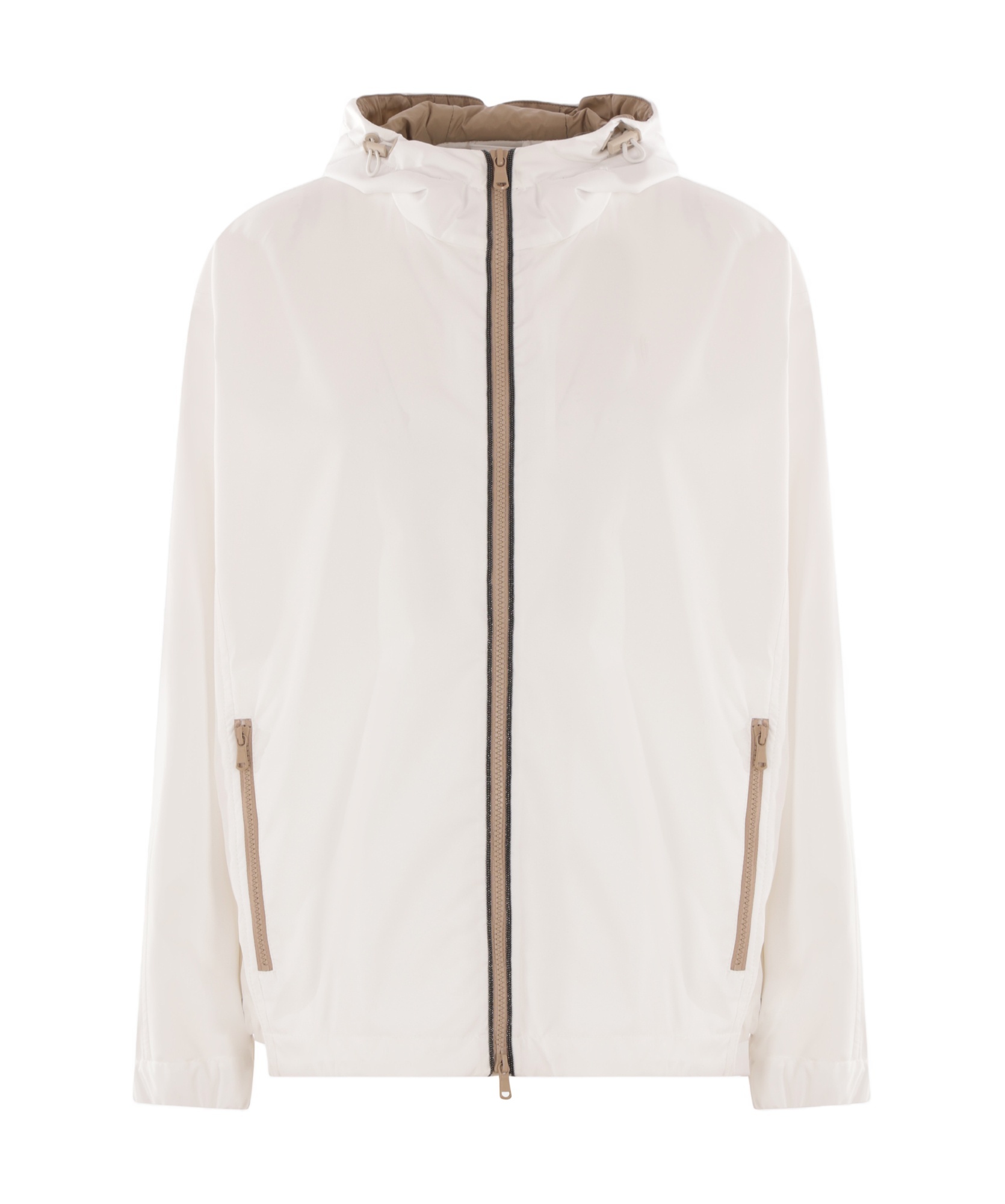 Brunello Cucinelli Women Nylon Hooded Jacket In White