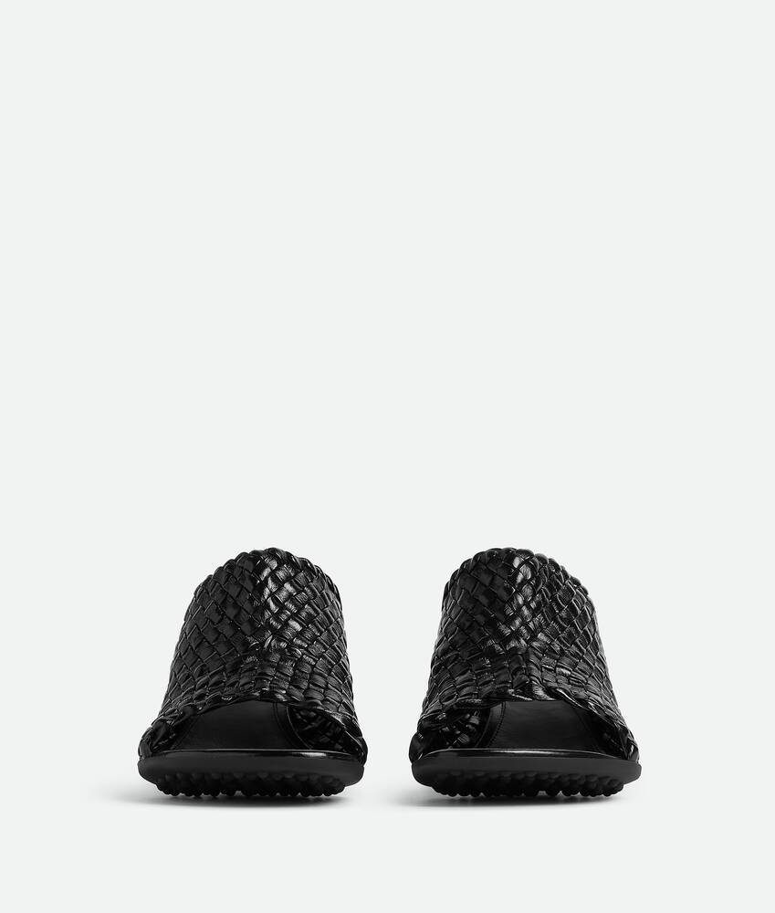 Bottega Veneta Atomic Block Heel Mules With Open Toe In Black