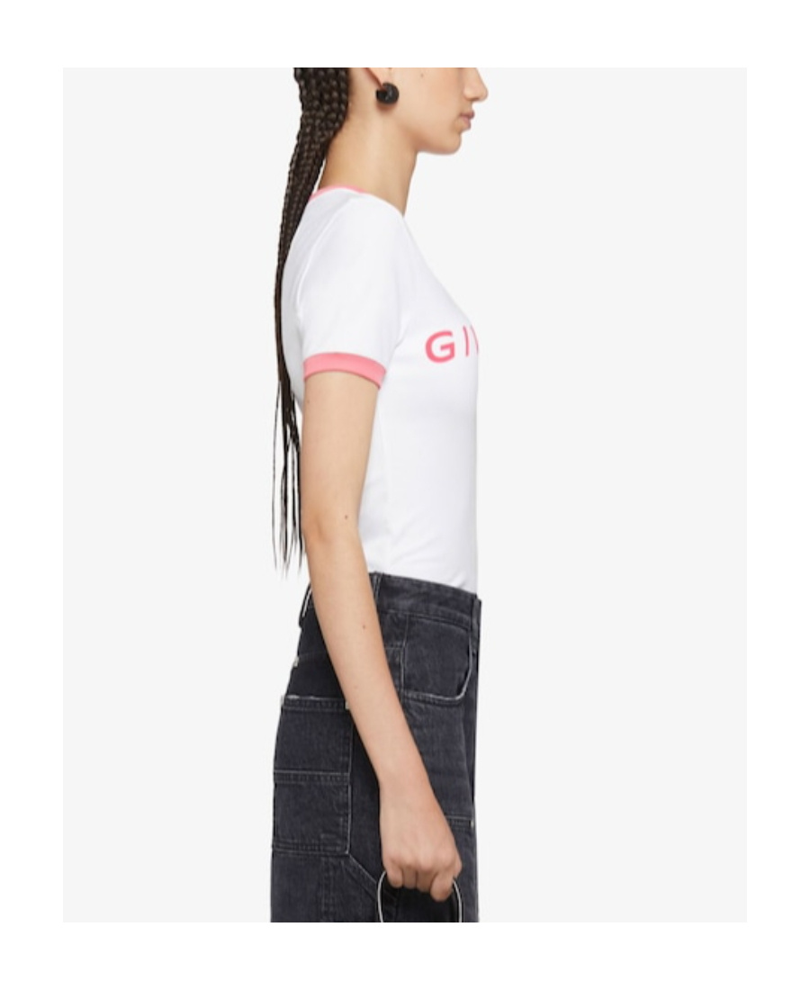 Givenchy Logo-print Round-neck Stretch-cotton T-shirt In White