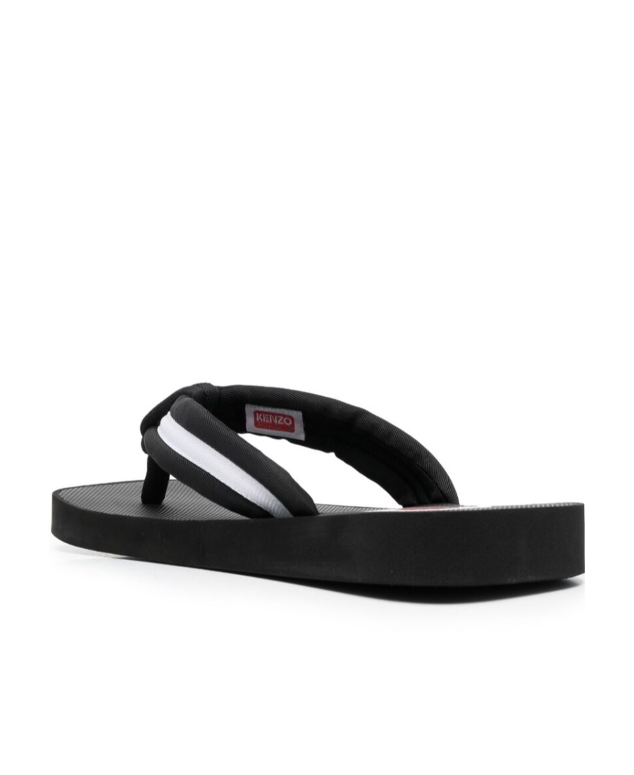 Kenzo Slide Sandal With Logo In Black