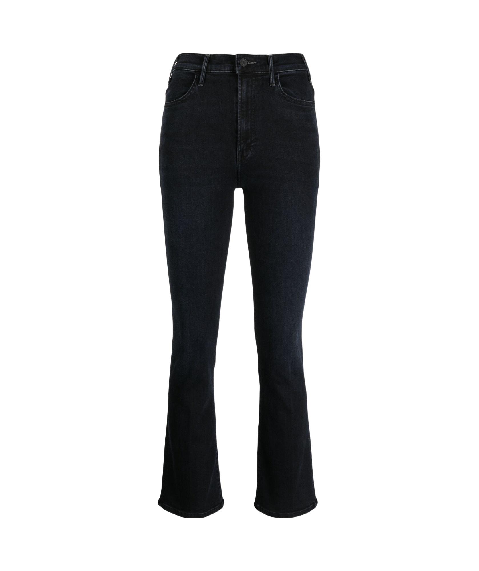 Shop Mother The Hustler Cropped Jeans In Black