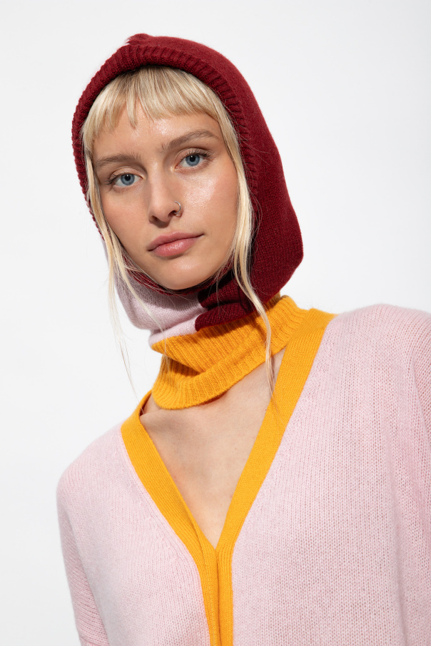 Marni Colour-block Cashmere Balaclava In Multicolor