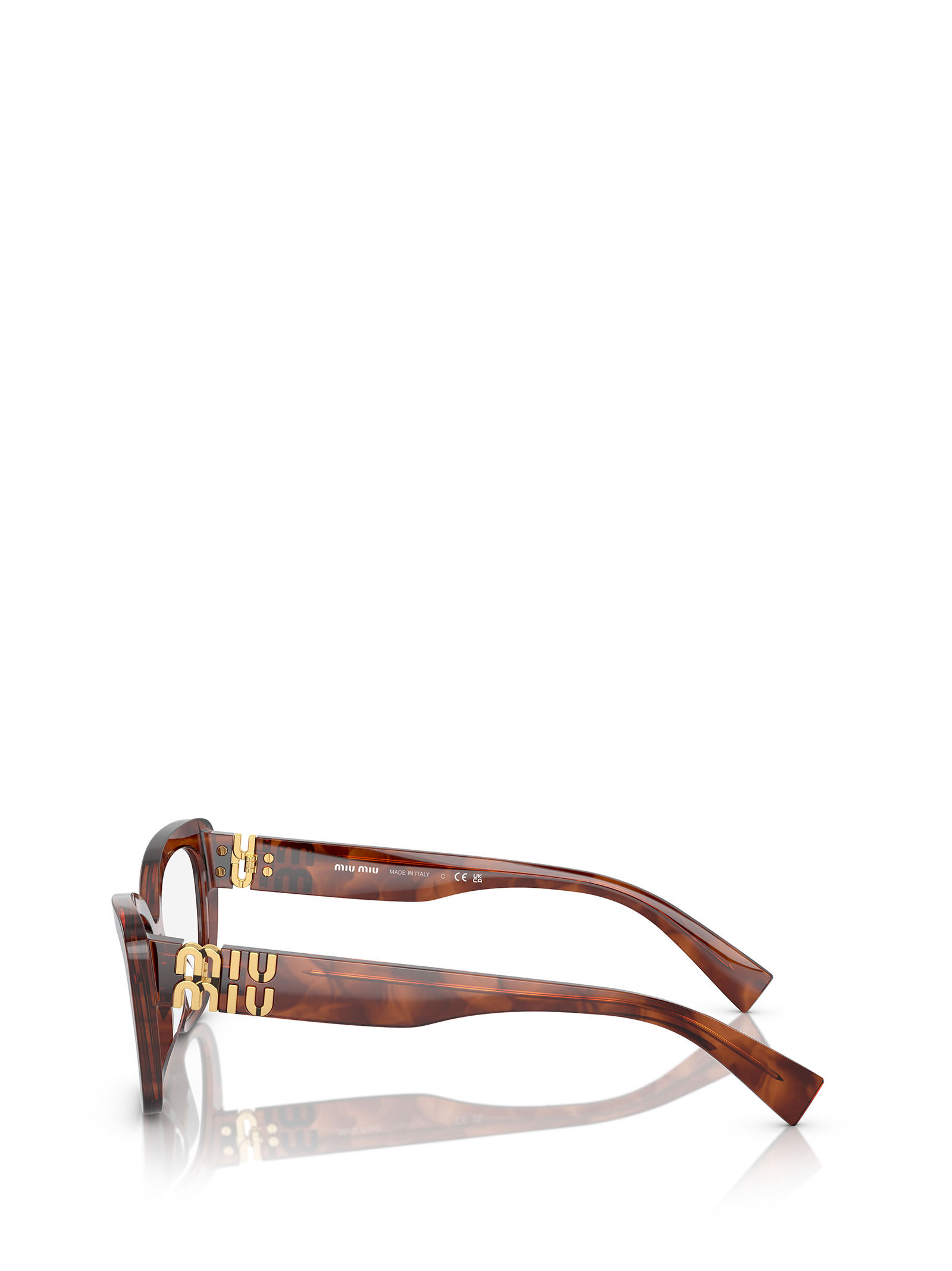Miu Miu Full Frame Plain Mirror In Brown