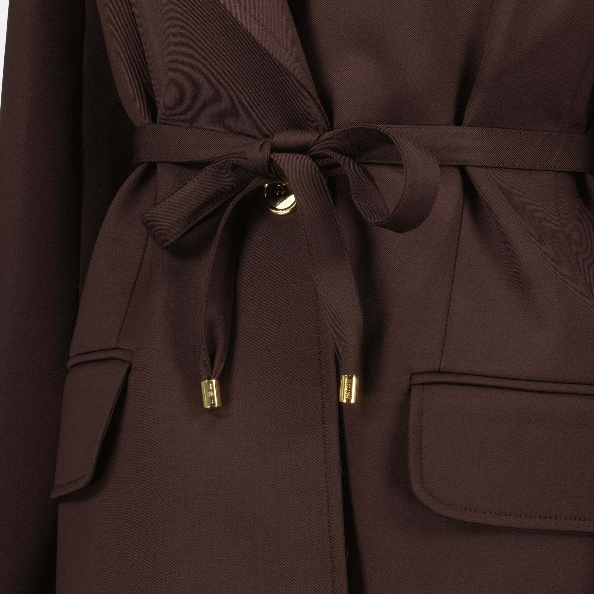 Patou Single-breasted Casual Jacket In Brown