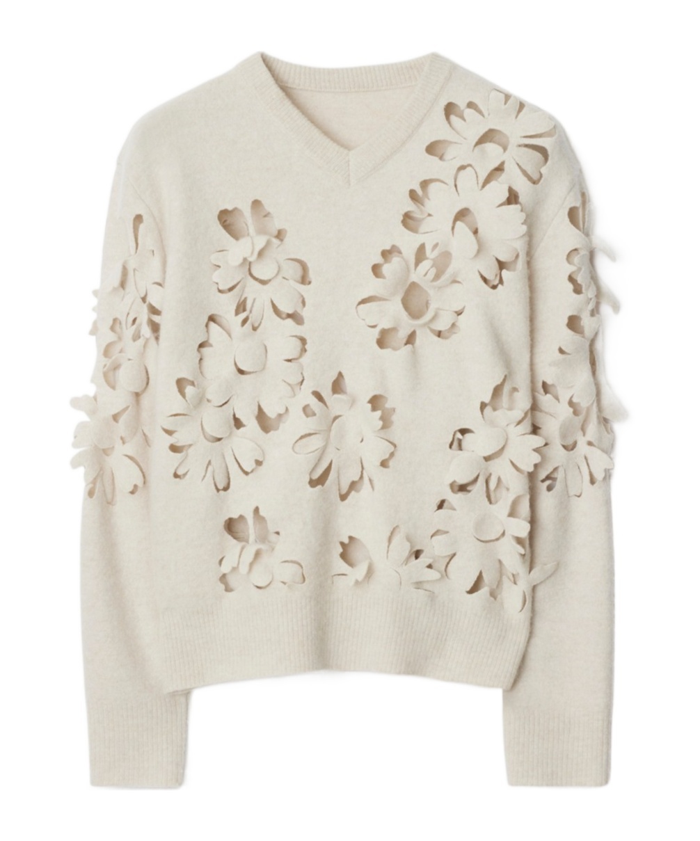 Burberry Hollow Sweater In White