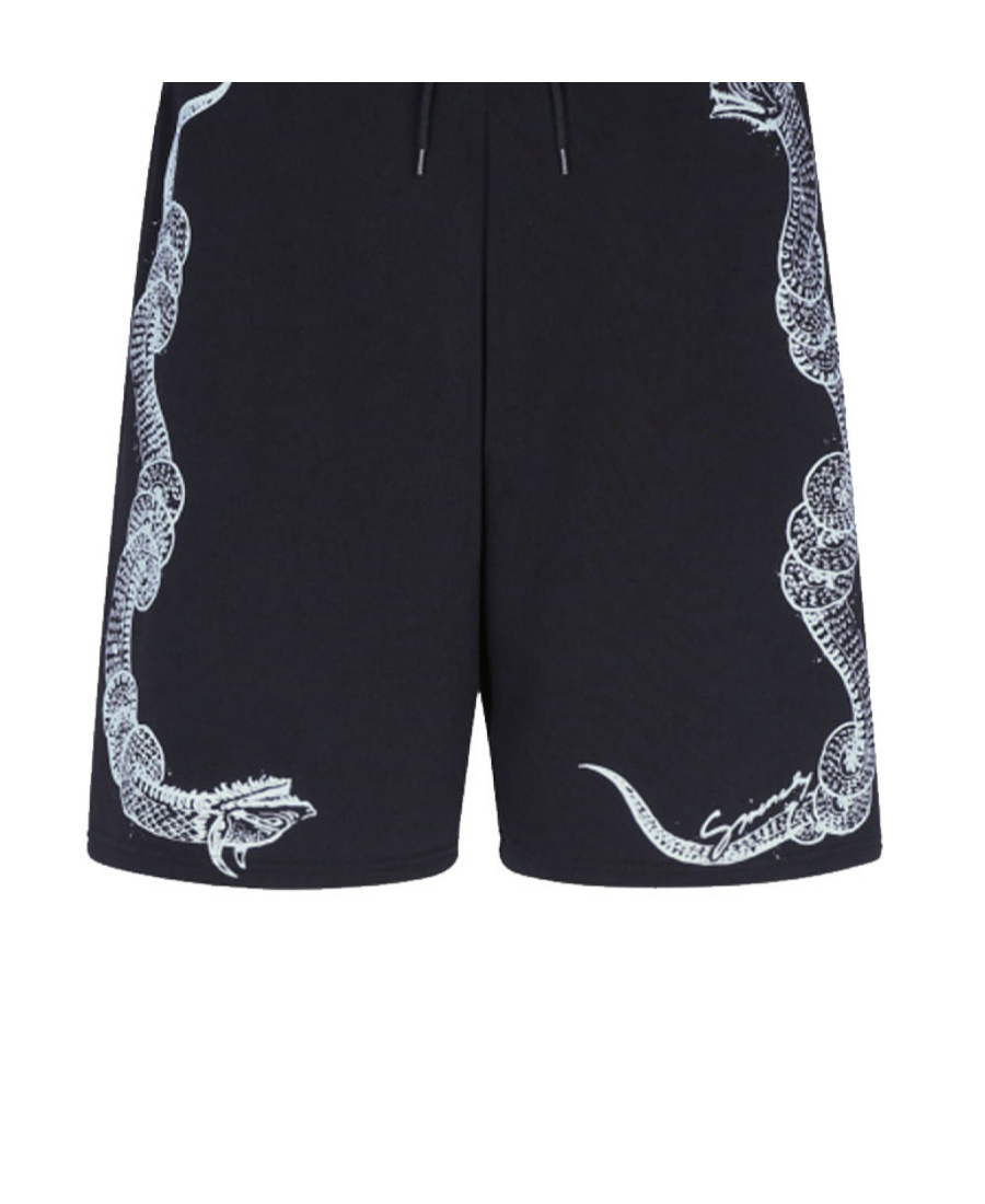 Givenchy Monster Print Shorts In Black