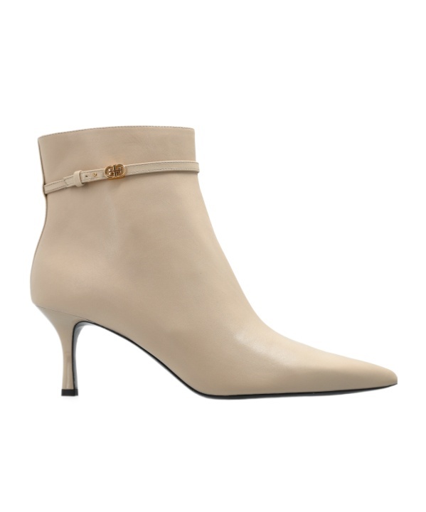 Tory Burch Pointed Short Boots In Nude