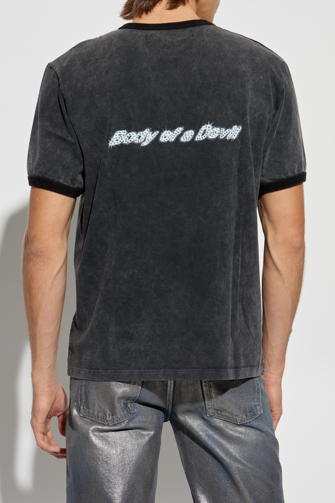 Misbhv Slogan-print T-shirt In Black