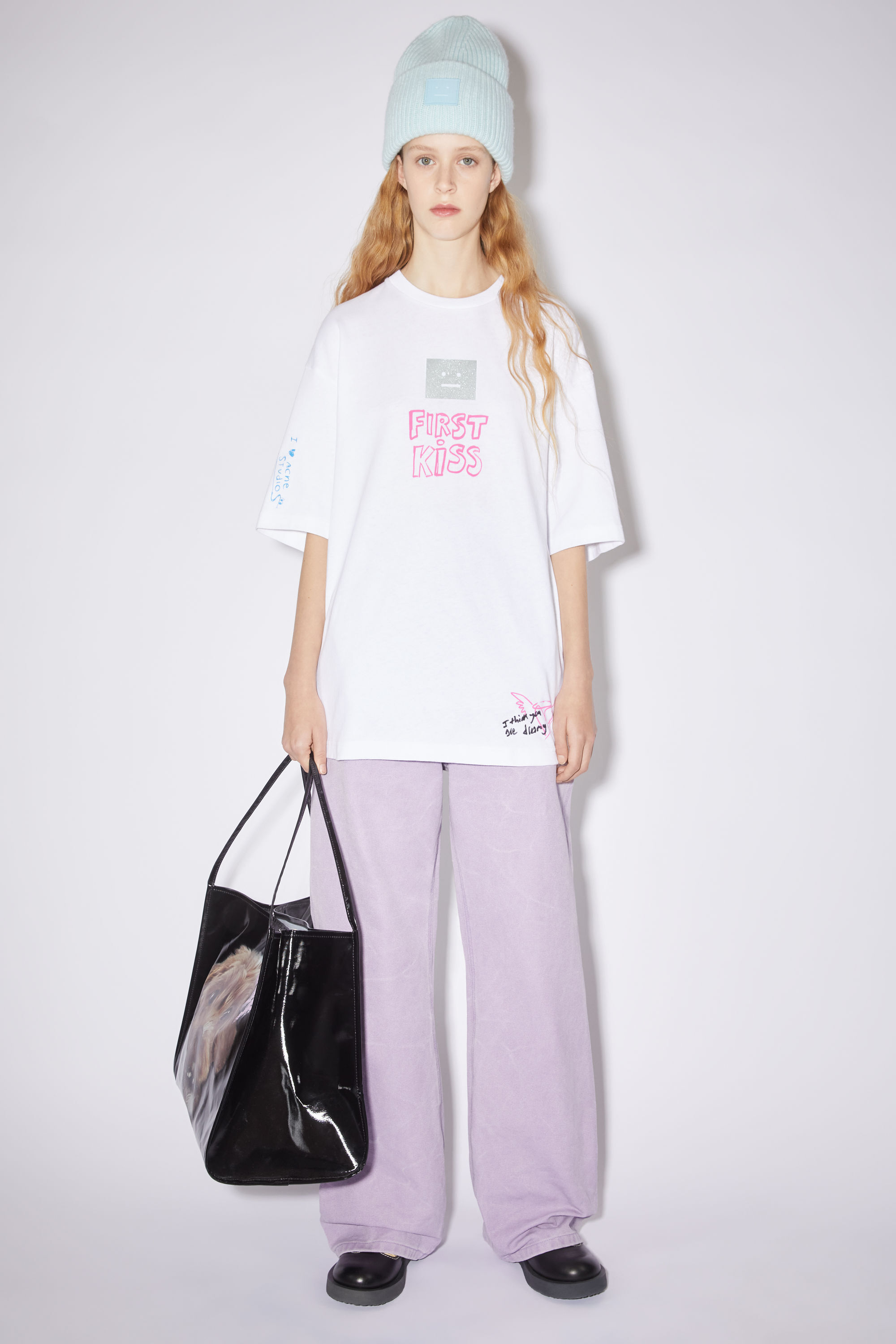Acne Studios Scribbles Short-sleeve T-shirt In White