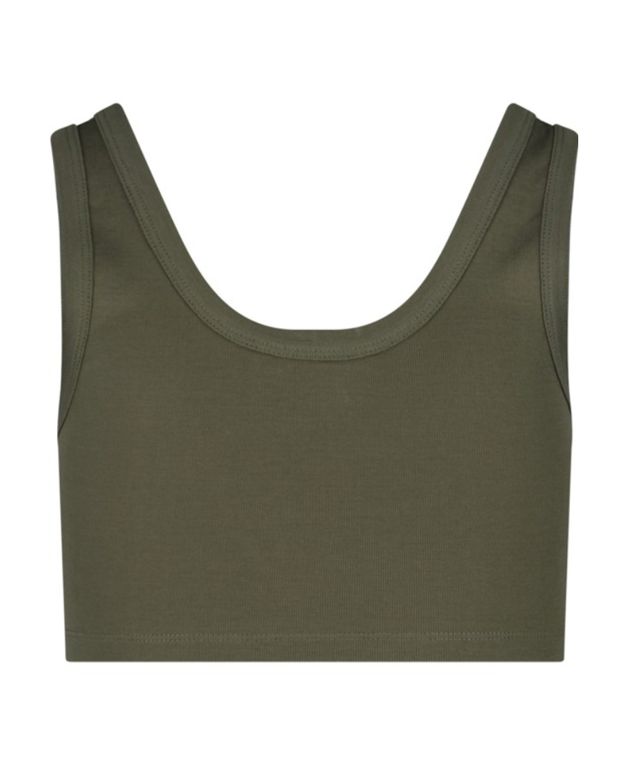 Prada Military Cotton Short Top Women In Green