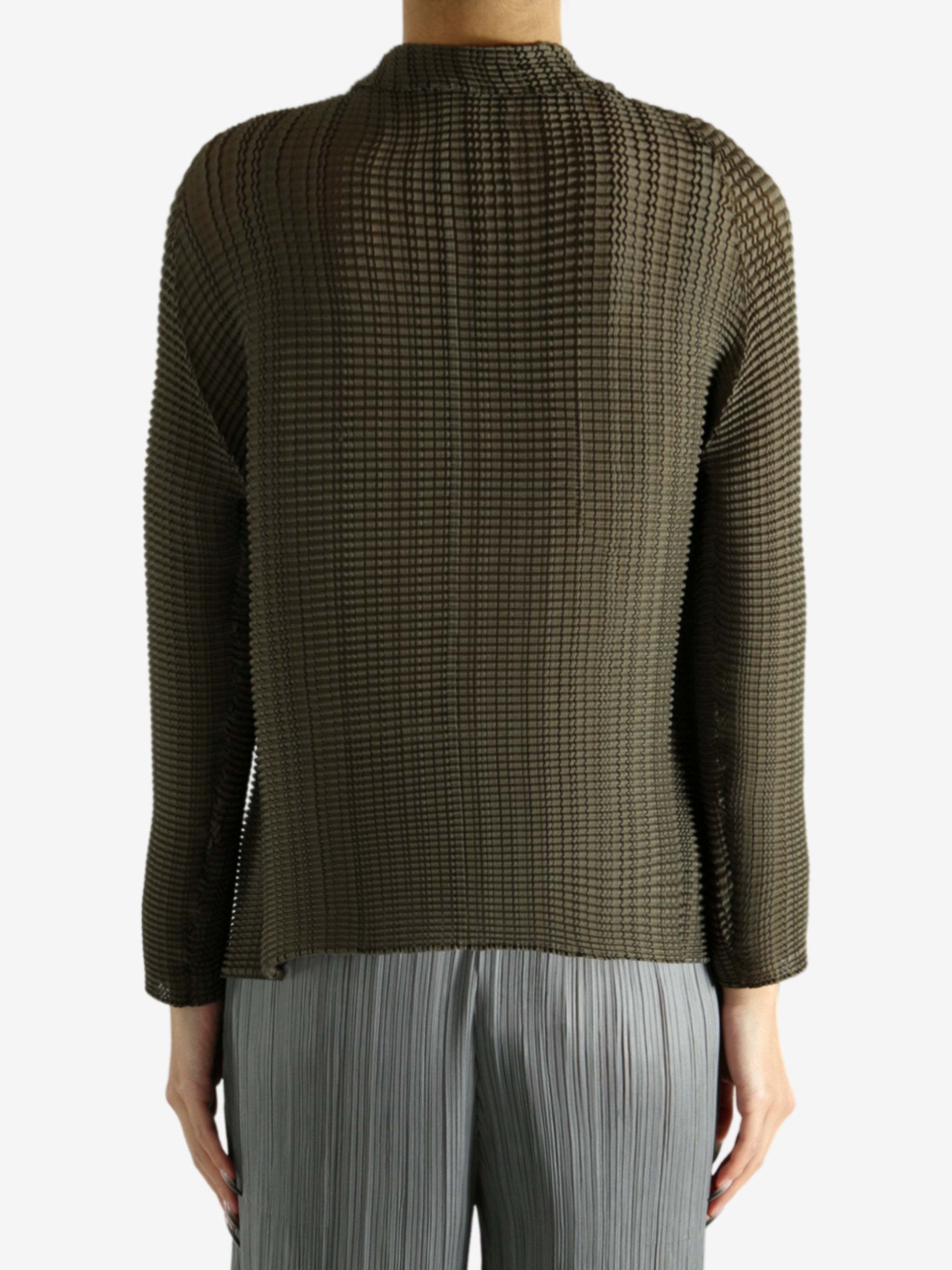 Issey Miyake Wooly Pleats-58 In Green