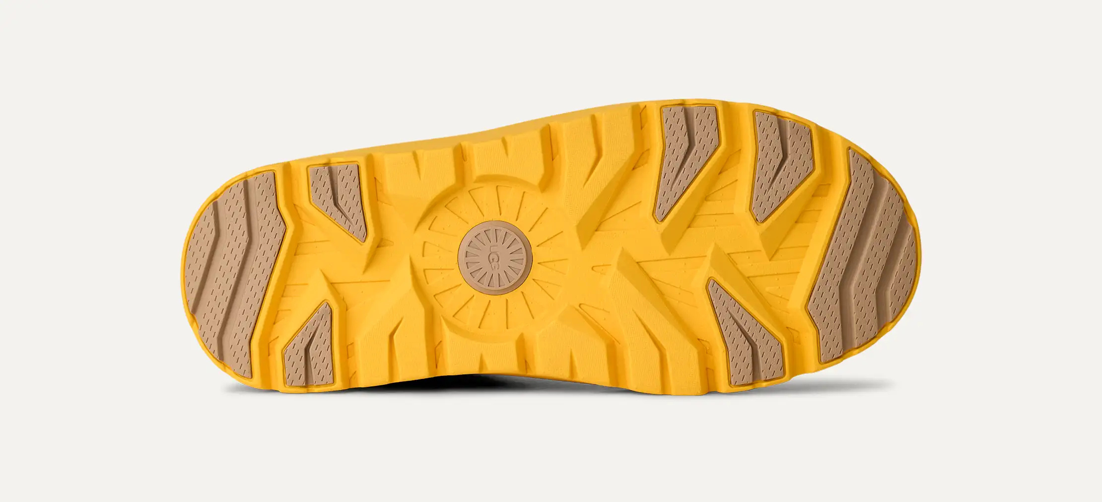 Ugg Short Weather Hybrid Fold-over Platform Boots In Gold