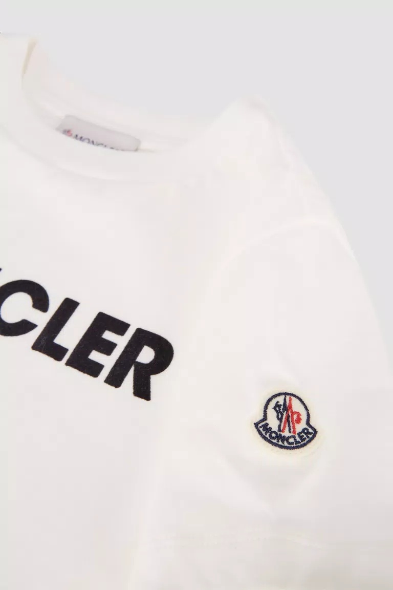 Moncler Flocked-logo T-shirt In White
