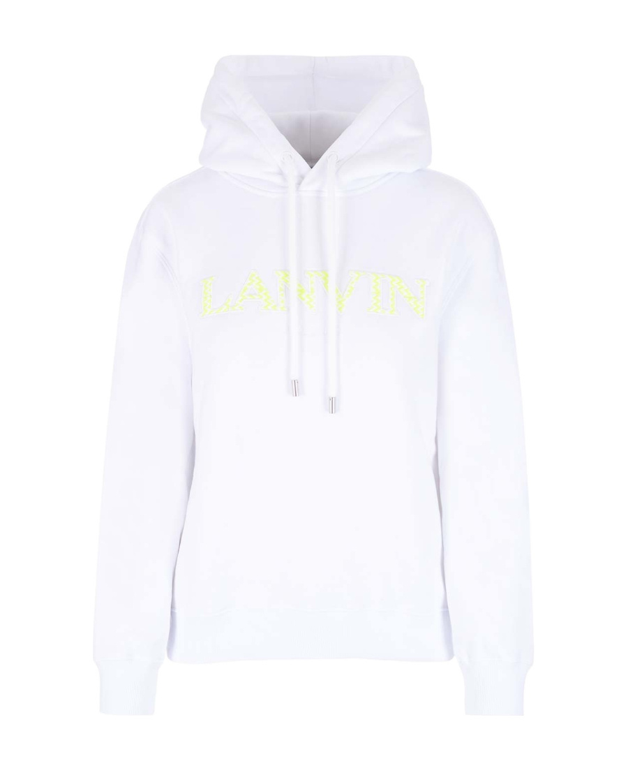 Lanvin Logo Hooded Sweatshirt In White