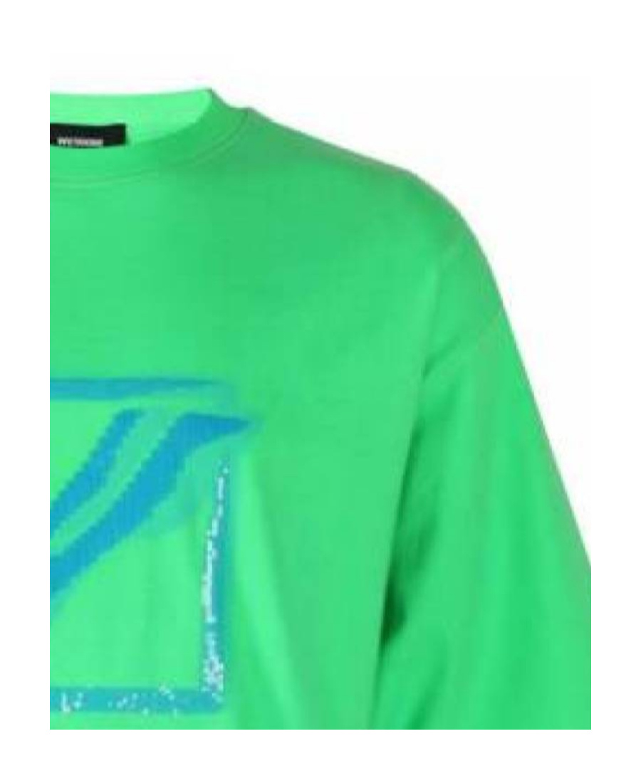 We11 Done Sequin-embellished Oversized T-shirt In Green