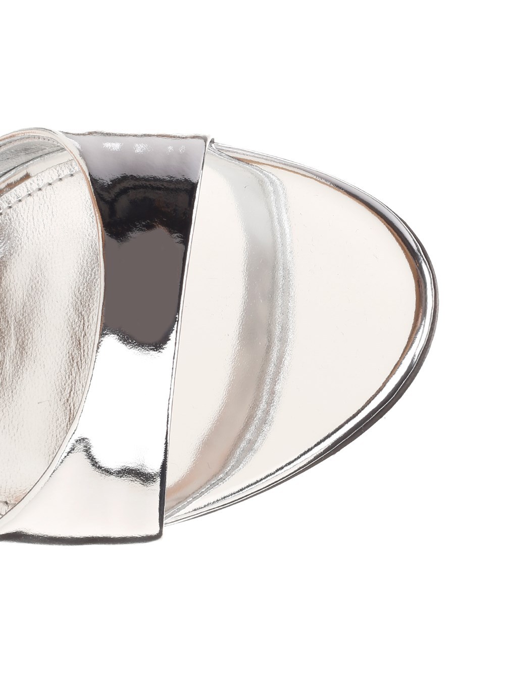 Paris Texas Lidia Mirrored-leather Sandals In White