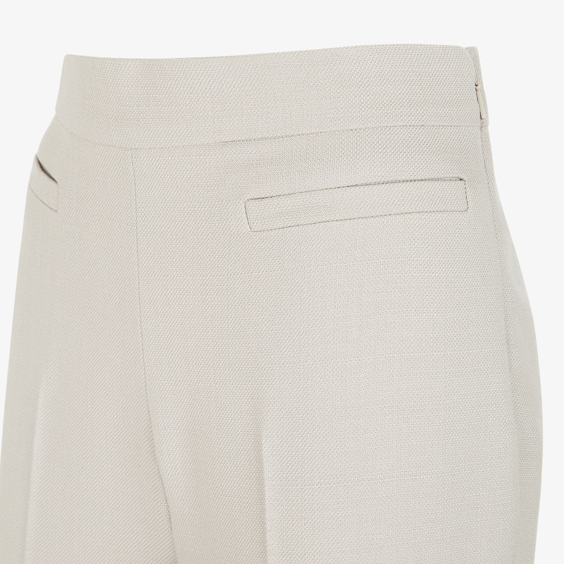 Fendi Wool-blend Cropped Trousers In White