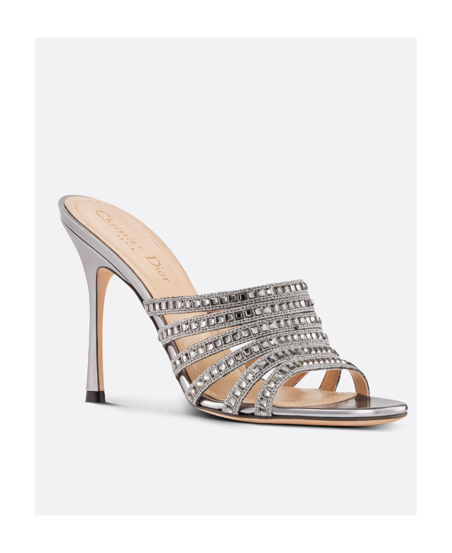 Dior Gem High-heeled Sandals In Gray