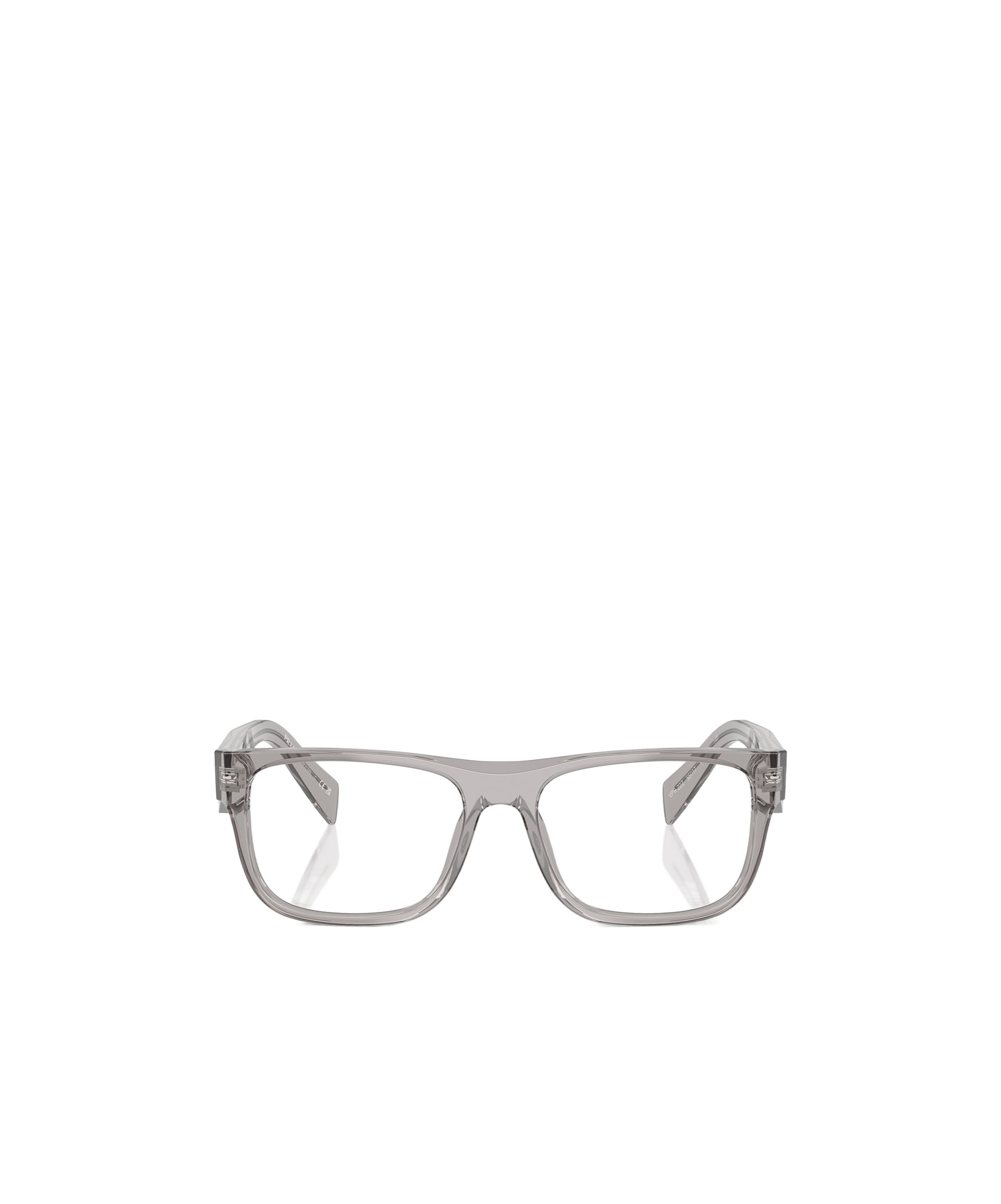 Prada 57mm Rectangular Optical Glasses In Gray