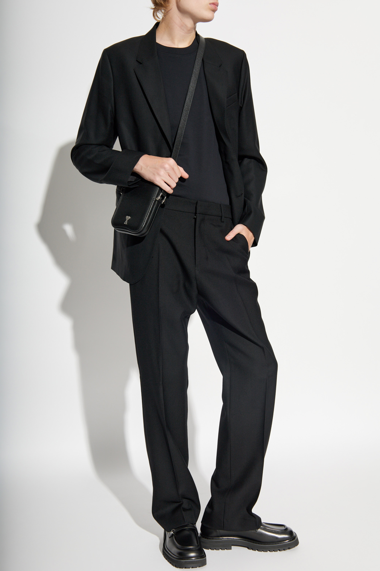 Ami Alexandre Mattiussi Wool Single-breasted Blazer In Black